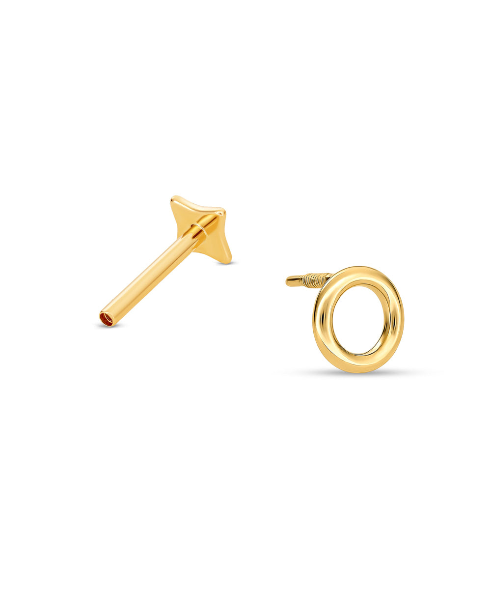 Covetear Chiquito O Ring Cartilage Earring#material_14k_Yellow_Gold