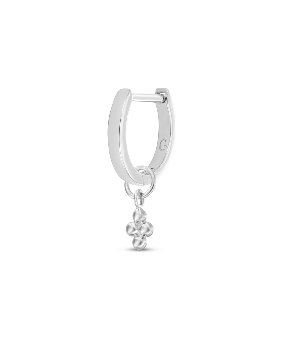 Covetear Micro Quartet Hoop Charm#material_14k_White_Gold