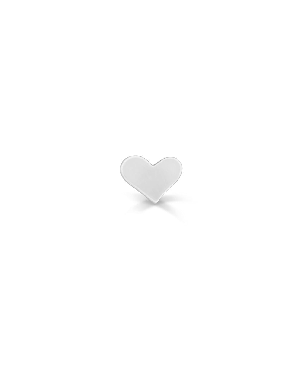 Covetear Classic Sweet Heart Cartilage Earring#material_14k_White_Gold