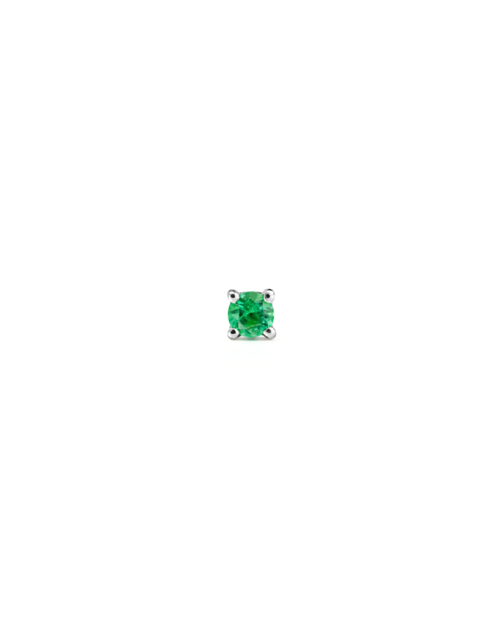 Emerald Petit Solitaire Earring