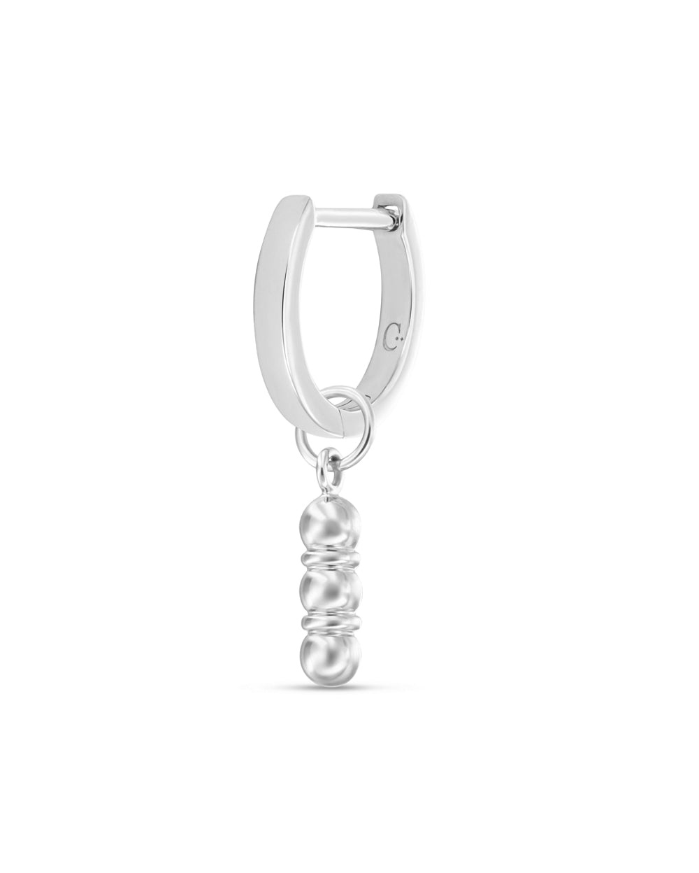 Covetear Dot Dash Hoop Charm#material_14k_White_Gold