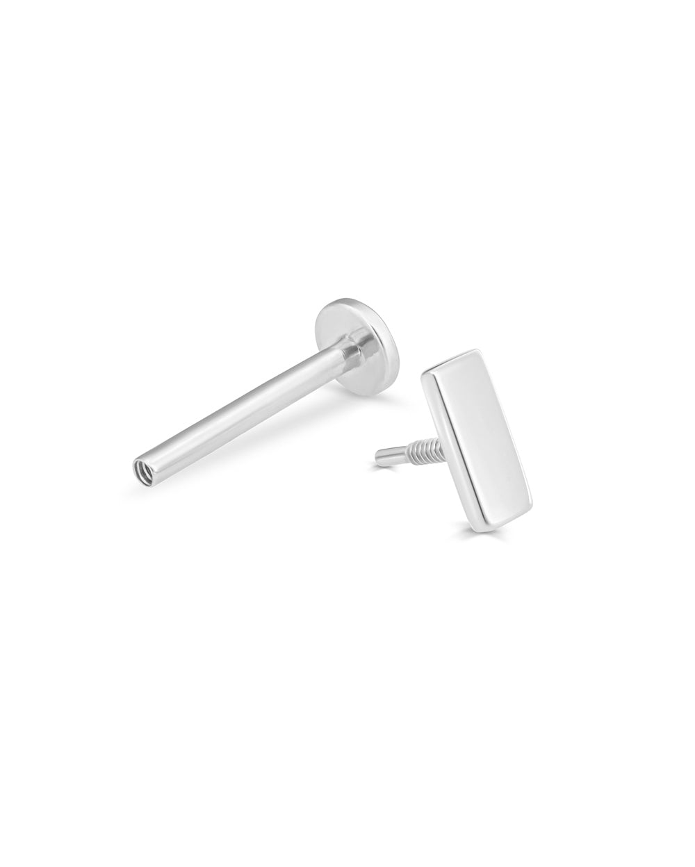 Covetear Petit Barre Cartilage Earring#material_14k_White_Gold