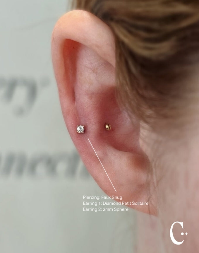 Diamond Petit Solitaire Earring