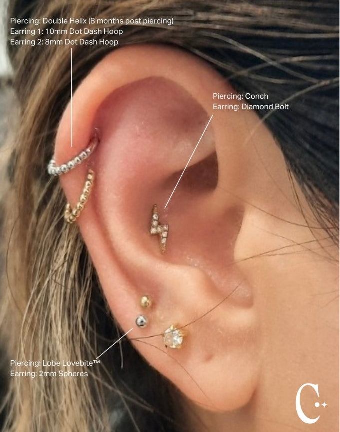 Diamond Bolt Earring