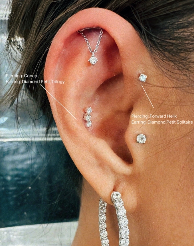 Diamond Petit Trilogy Earring