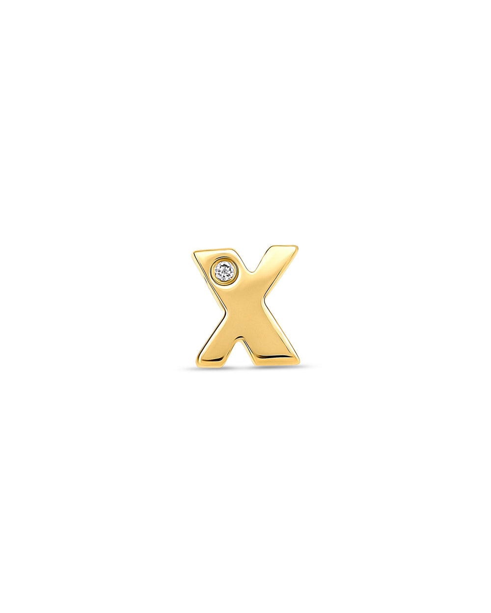 Covetear Deco Letter -  Cartilage Earring#material_14k_Yellow_Gold