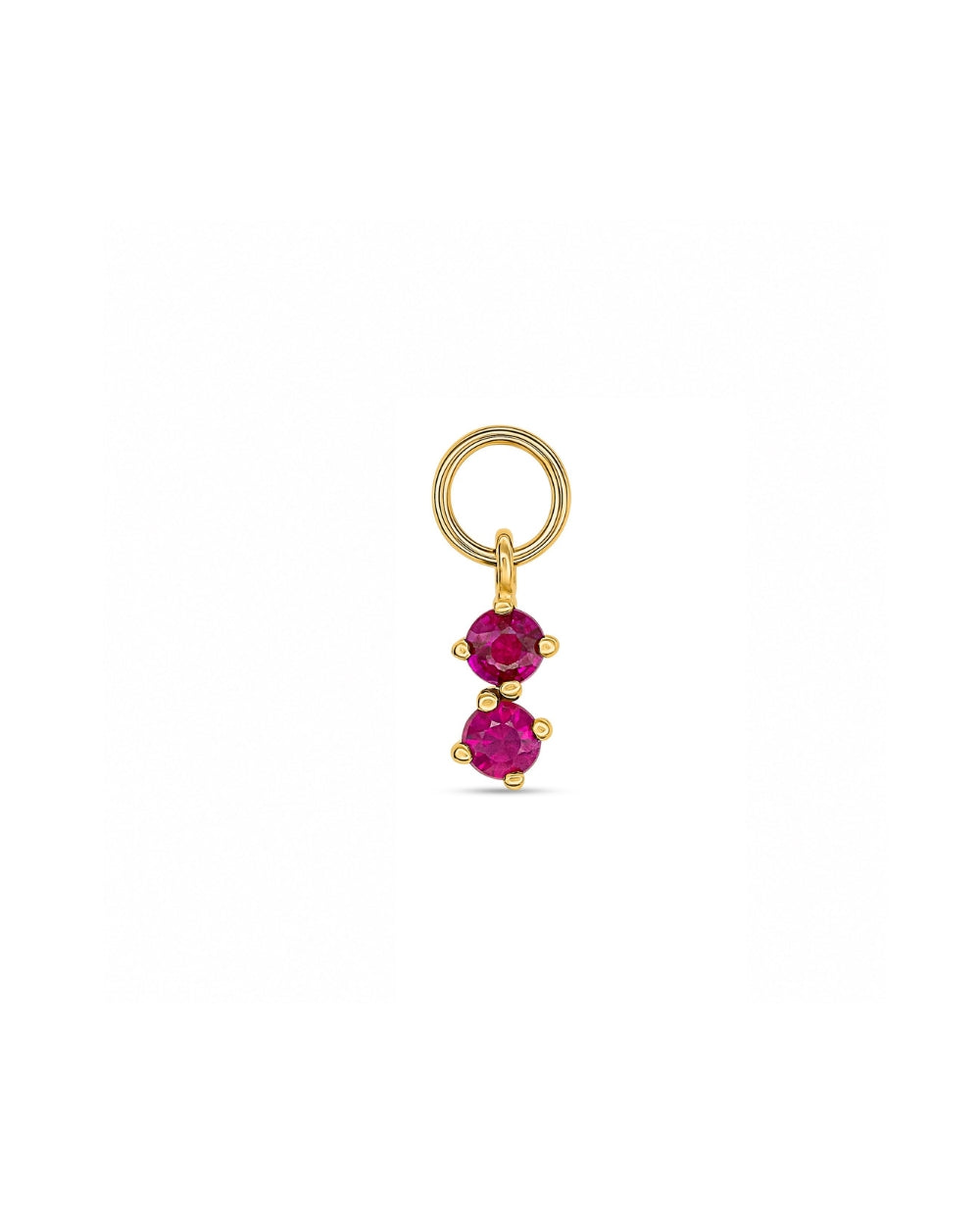 Petit Ruby Duo Hoop Charm