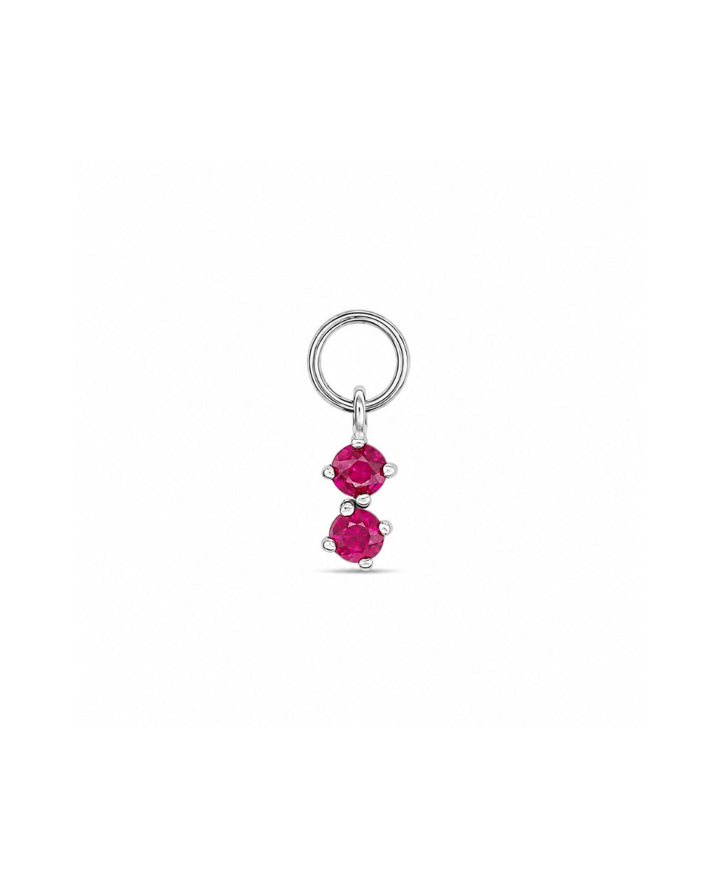 Petit Ruby Duo Hoop Charm