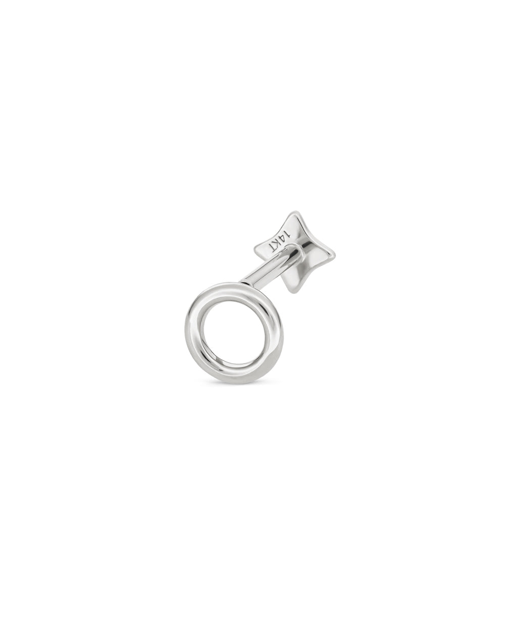Covetear Chiquito O Ring Cartilage Earring#material_14k_White_Gold