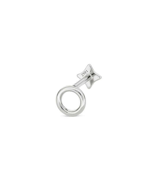 Covetear Chiquito O Ring Cartilage Earring#material_14k_White_Gold
