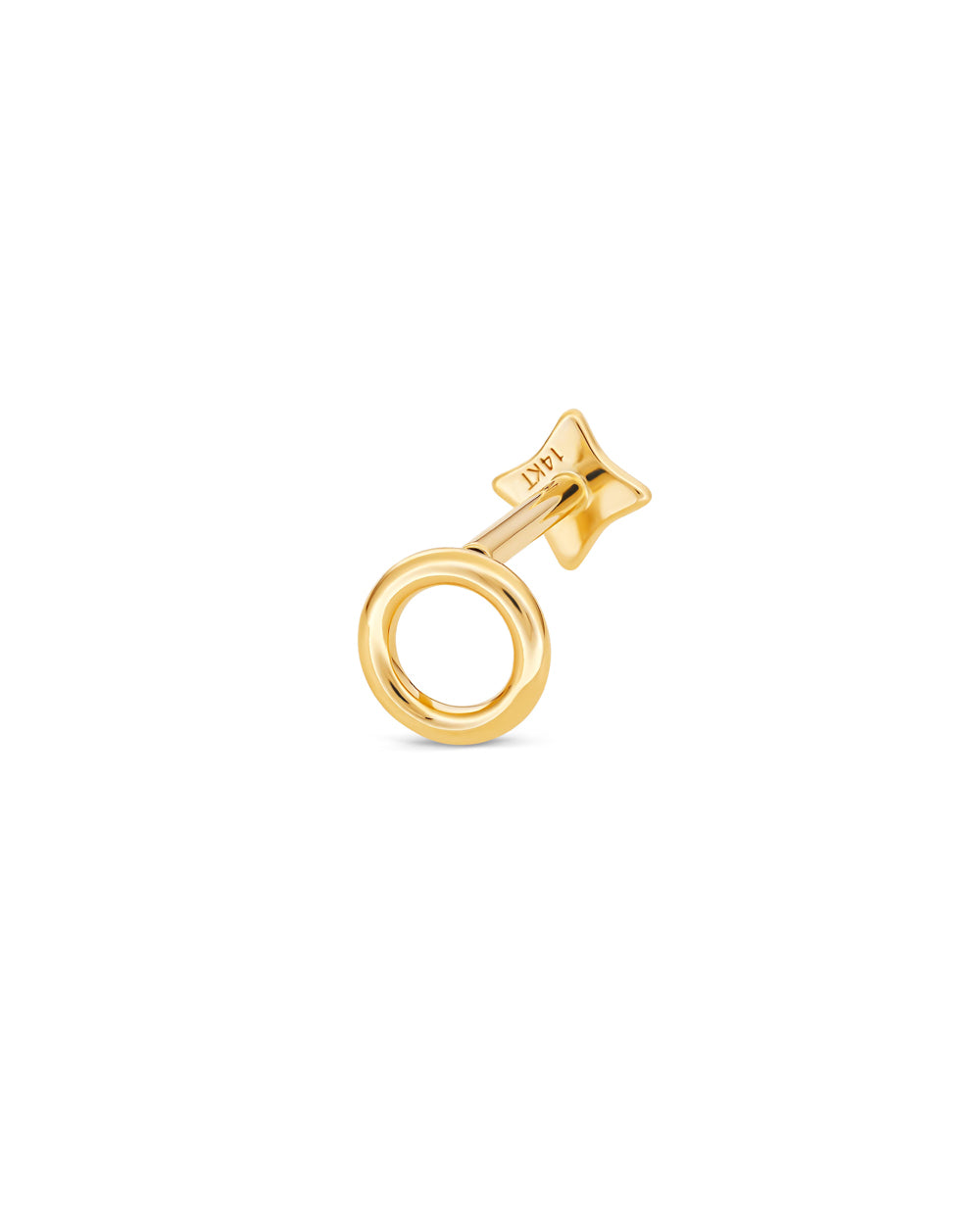 Covetear Chiquito O Ring Cartilage Earring#material_14k_Yellow_Gold