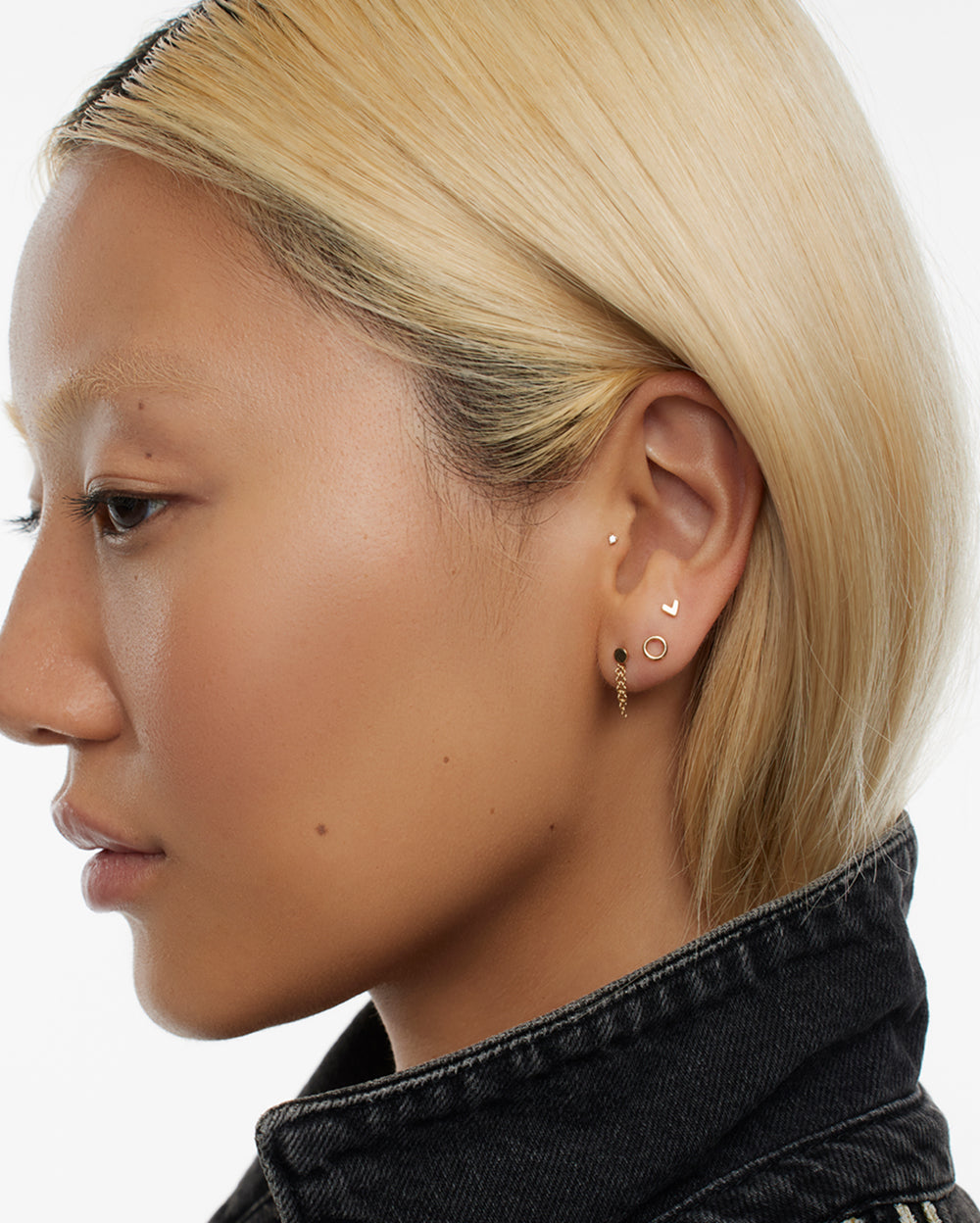 Covetear Chiquito O Ring Cartilage Earring#material_14k_Yellow_Gold