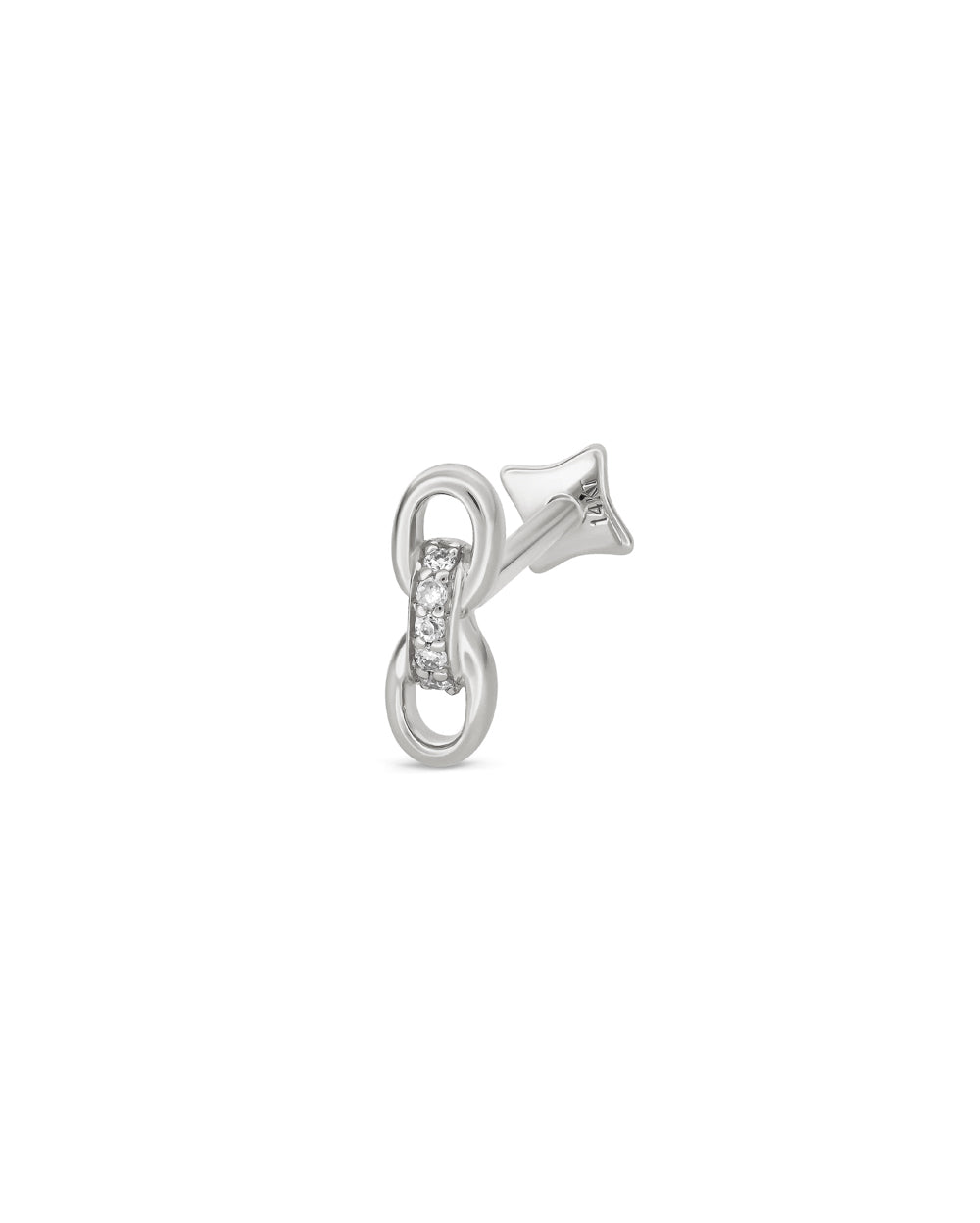 Covetear Infinity Link Cartilage Earring#material_14k_White_Gold