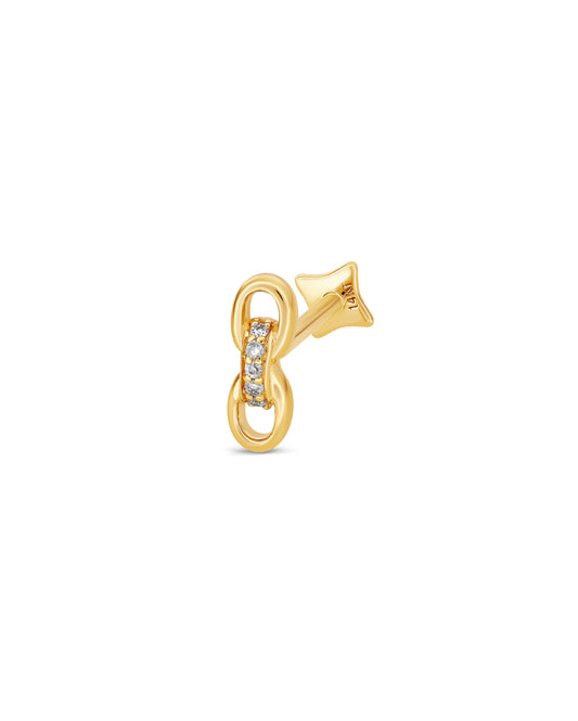 Covetear Infinity Link Cartilage Earring#material_14k_Yellow_Gold