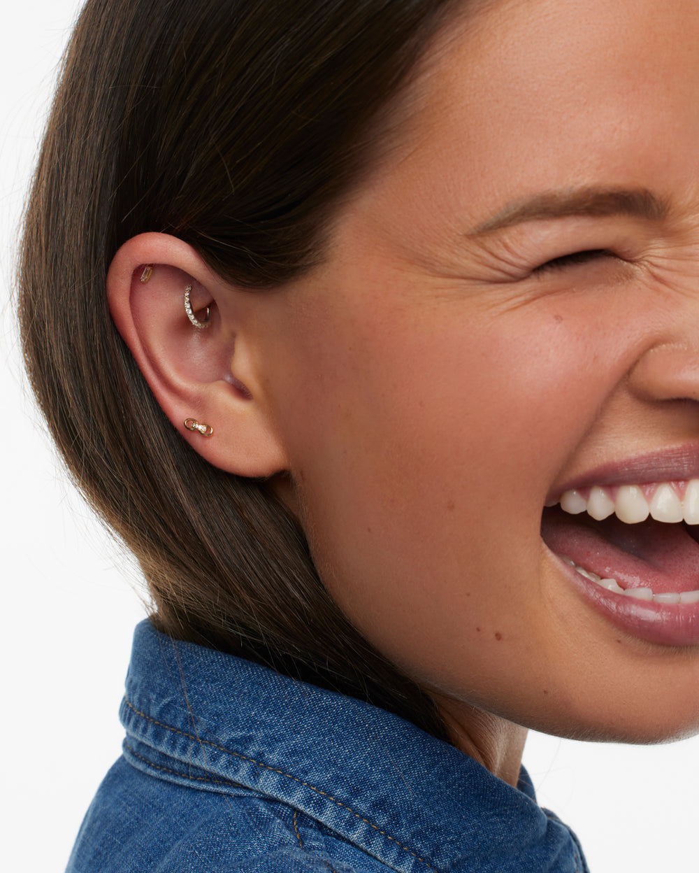 Covetear Infinity Link Cartilage Earring#material_14k_Yellow_Gold