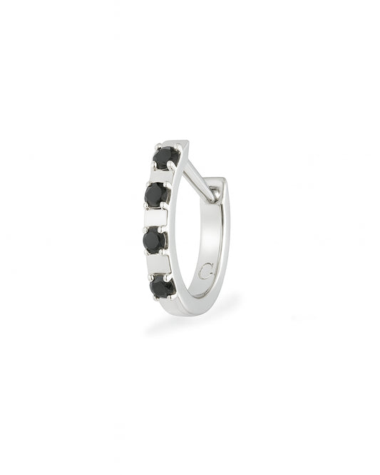 Covetear Petite Black Piercing Hoop#material_14k_WhiteGold