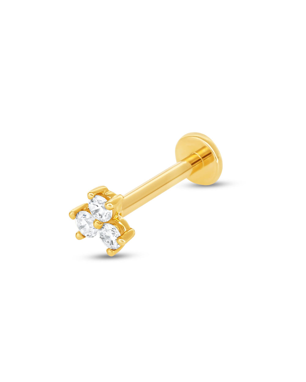 Covetear small diamond trilogy earring on white background