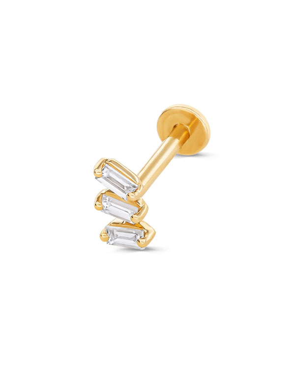 Bebe Baguette Trilogy Earring