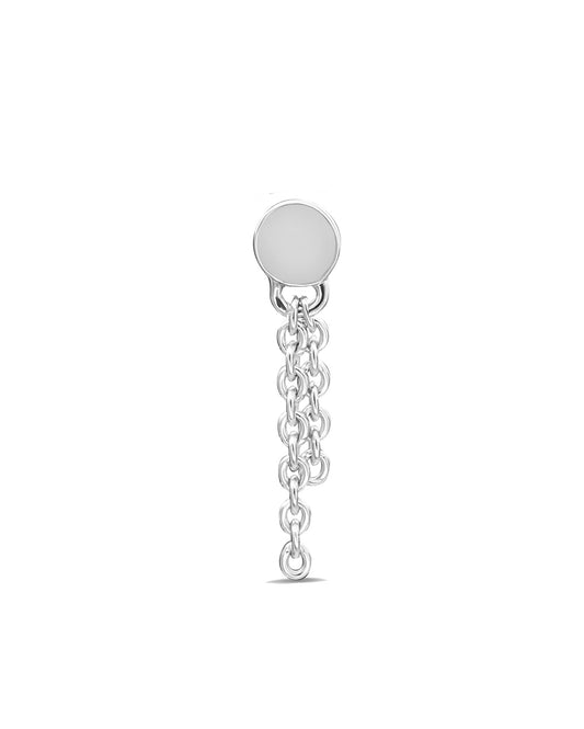 Covetear Taselle Disc Cartilage Earring#material_14k_white_Gold