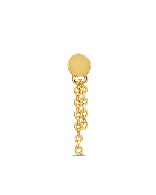 Covetear Taselle Disc Cartilage Earring#material_14k_yellow_Gold