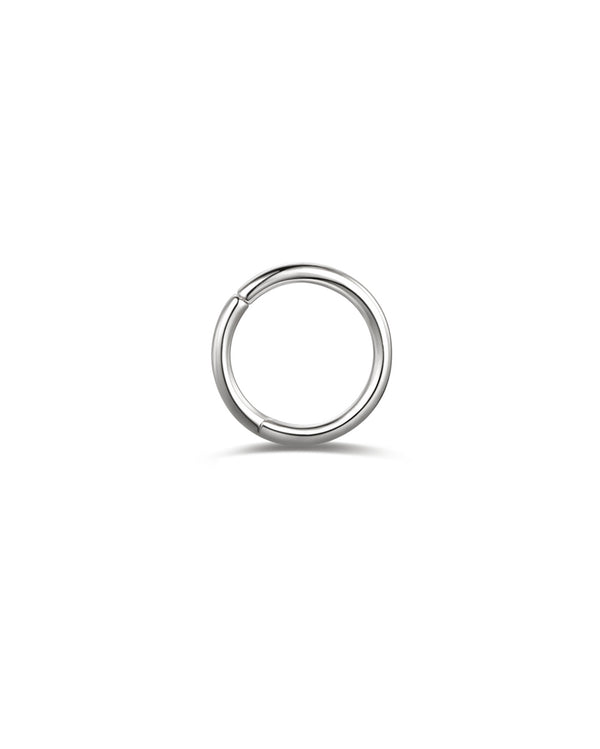 Covetear Petite Clicker Hoop Earring#material_14k_White_Gold