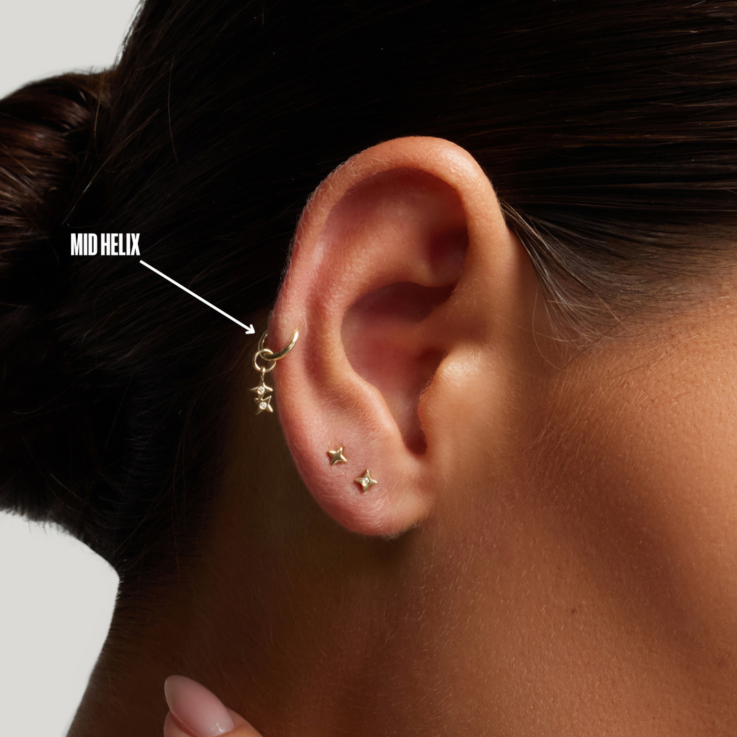 Helix Piercing Guide Placement Pain Healing Jewellery Tips covetear